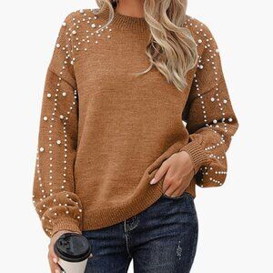 Tan Pearl Sweater